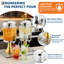 Distributeur de boissons 4,4 gallons, distributeur de boissons en acier inoxydable avec noyau de glace, or
