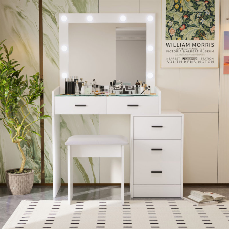 Adjustable Dressing Table With 4 Drawers