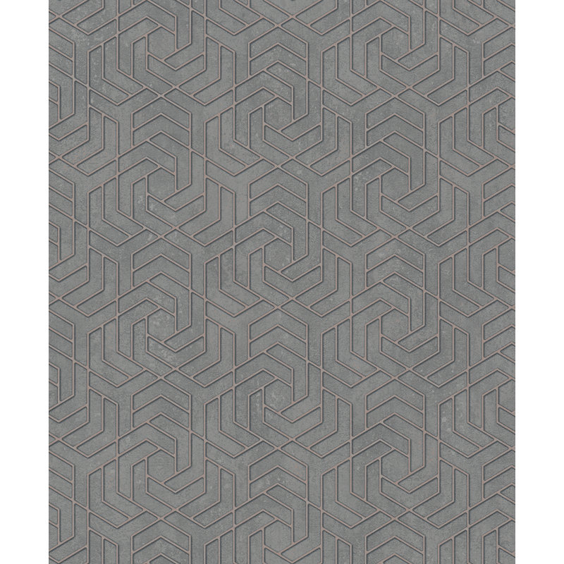 Rouleau de papier peint L 33 pi x l 21 po Brysin, Gris foncé