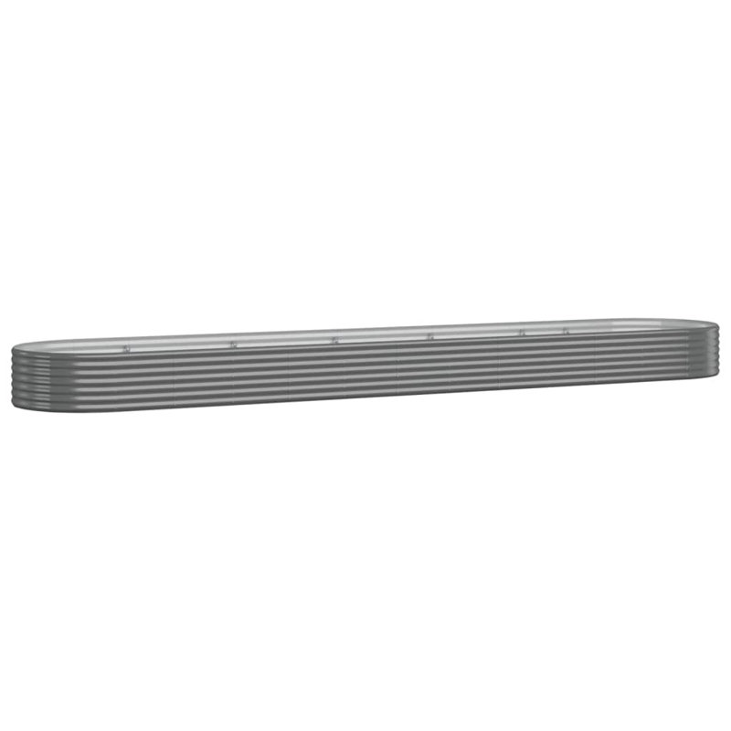 Catalapa Metal Raised Garden Bed, 14.2" H x 199.6" W x 39.4" D, Gray