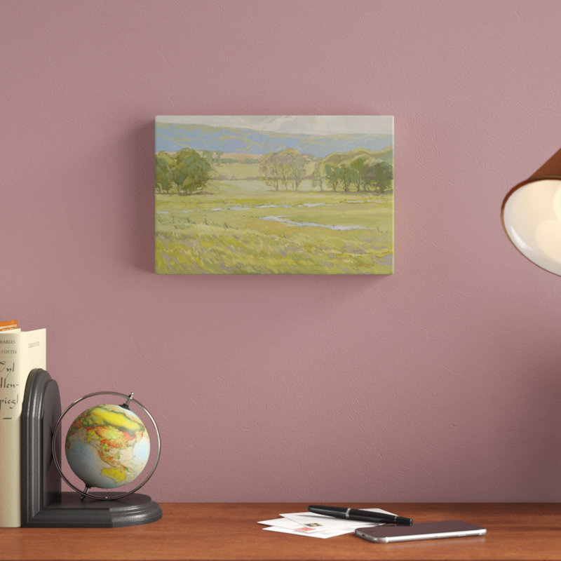 «Summer Pasture I», peinture sur toile, H 8 po x l 12 po