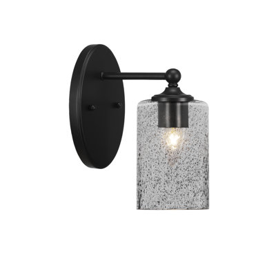 Aitkens Wall Sconce Shown With 4" Smoke Bubble Glass