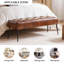 Faux Leather Upholstered Bench with Metal Legs-275778458