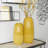 2 Piece Yellow Stoneware Table Vase Set