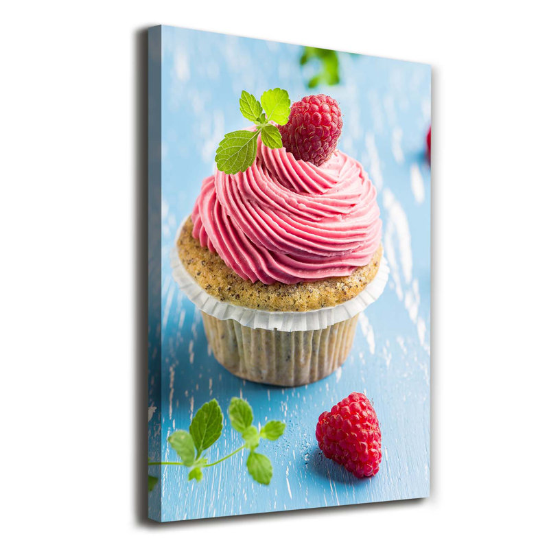 Raspberry Cupcake - Wrapped Canvas Print