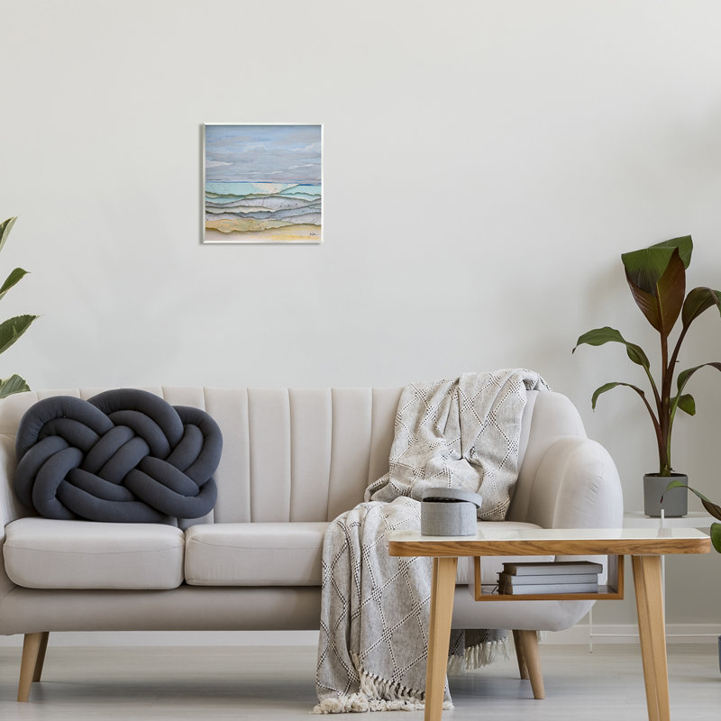 «Layered Map Clippings Beach Shoreline Collage» par Stacy Gresell - peinture sur panneau de fibres à densité moyenne