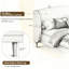 Lit plateforme tapissier très grand avec tissu bouclé, tête de lit à oreilles et coins arrondis en blanc-1190046829