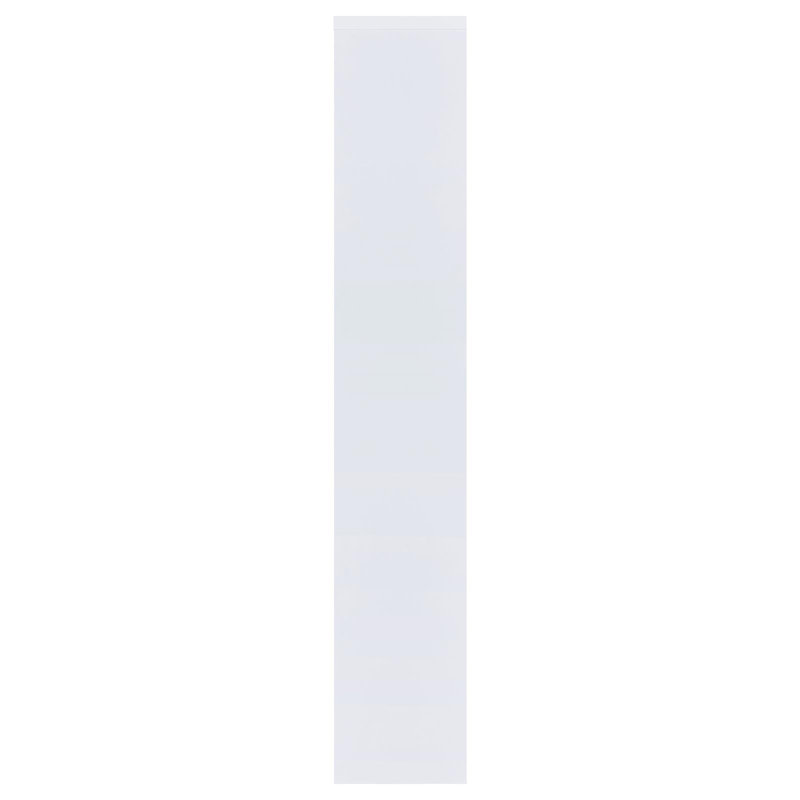 8-shelf Geometric Bookcase, White
