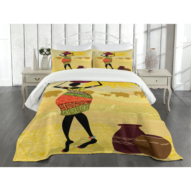 White Quilted King Bedspread Set with Pillow Shams