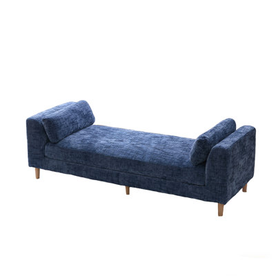 Upholstered Chenille Bench with Solid Wood Frame, 450 lb Weight Capacity, Modern Entryway and End of Bed Bench