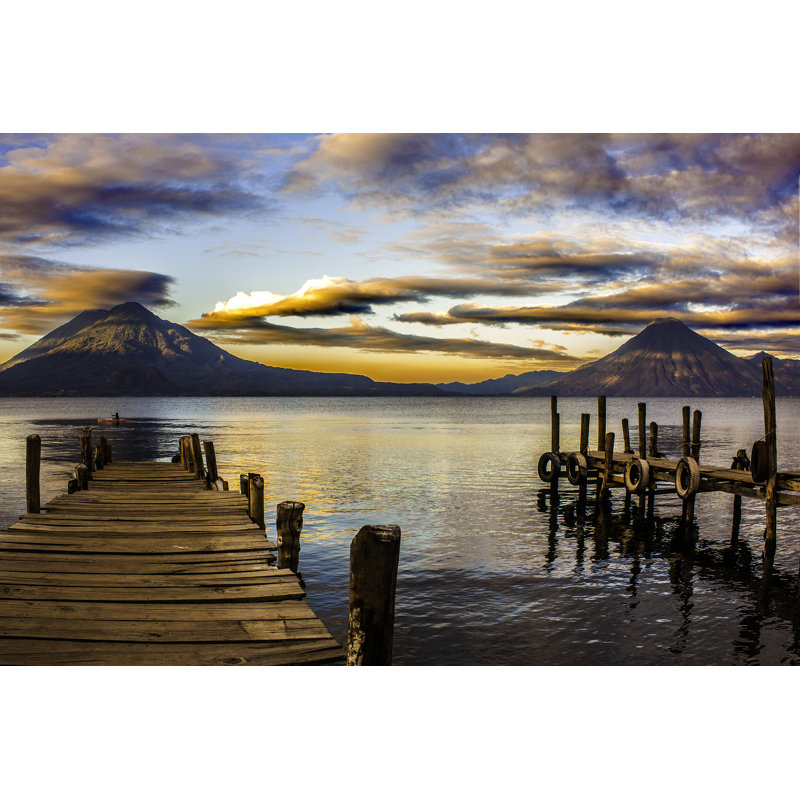 Atitlan, Guatemala - peinture sur toile tendue, H 12 po x l 18 po x P 1 po