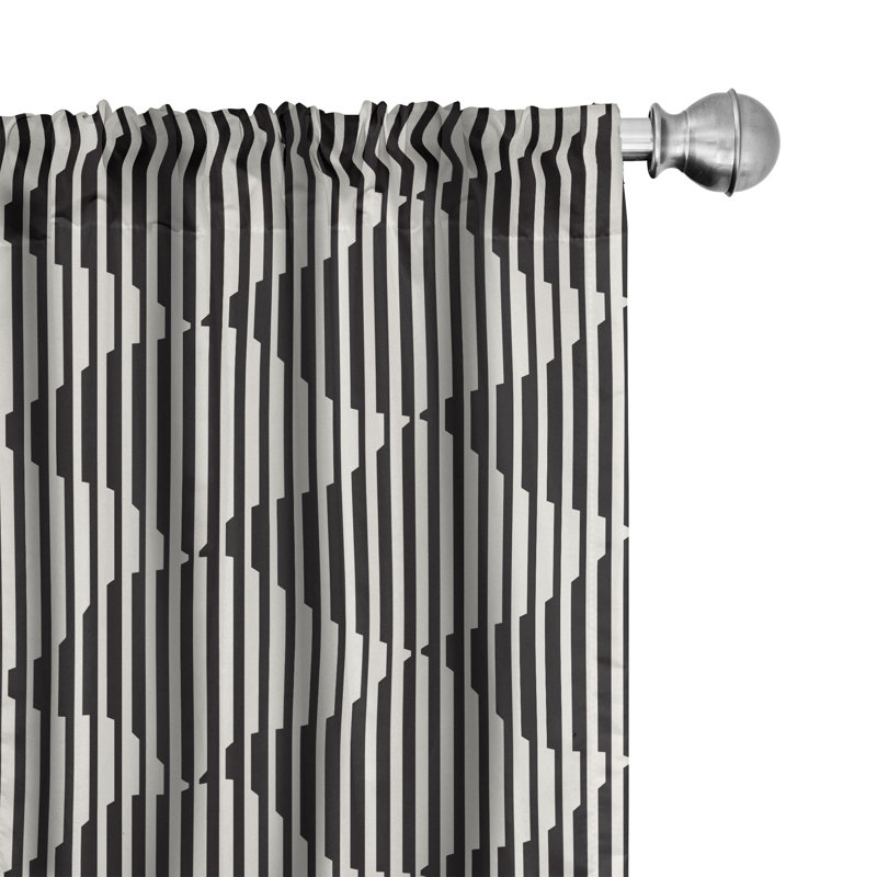 Panneaux de rideaux géométriques East Urban Home, L 56 po x L 63 po