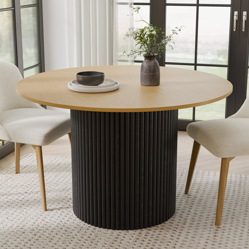 Table de salle à manger Soild, Oak Wood, 30"H x 46"L x 46"W