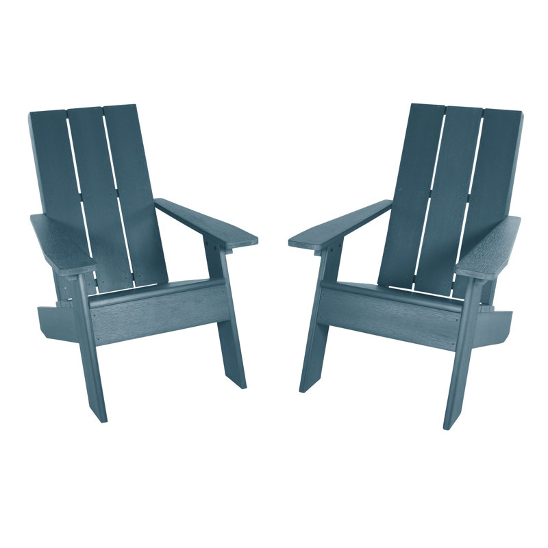 Calafell Outdoor Adirondack Set, Nantucket Blue
