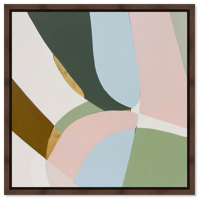 "Soft Structure I", impression sur toile encadrée par Art Remedy, cadre en noyer, 40 x 40, Walnut Frame, 41"H x 41"W