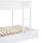 Lit superposé avec bureau et lit gigogne simple en blanc