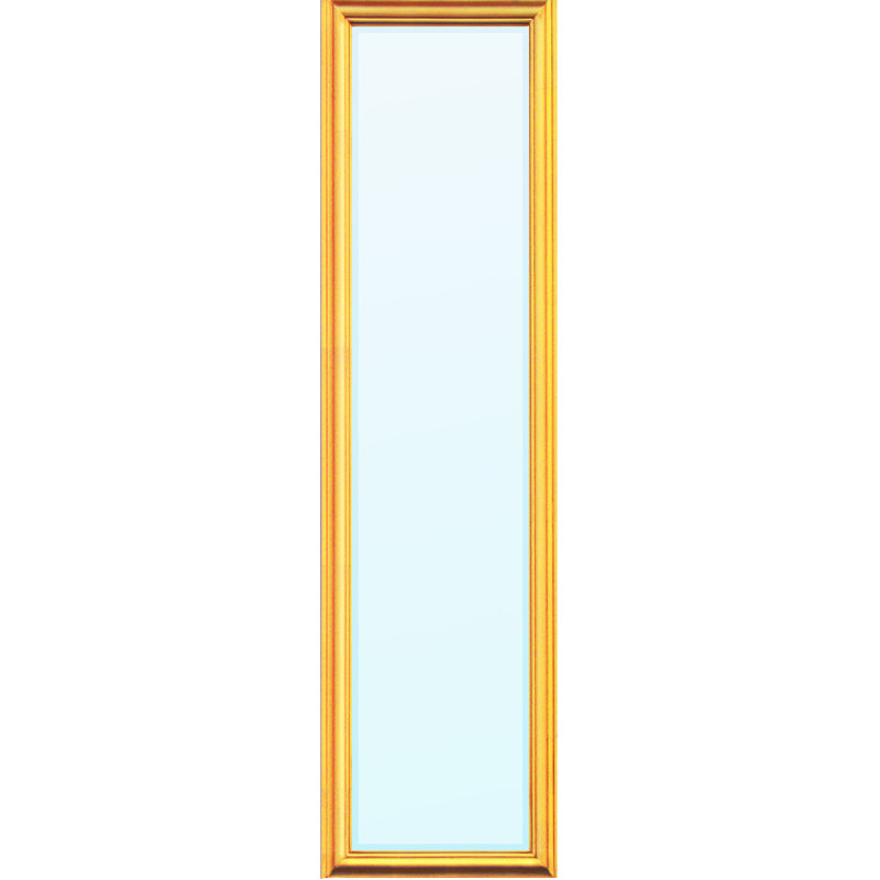 Wood Flat Wall Mirror, Gold