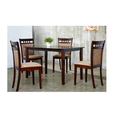 Shirlyn 6 - Person Solid Wood Top Four Leg Dining Set