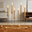 Ensemble de 18 porte-bougies en acrylique, chandeliers effilés transparents pour centres de table, mariage, salle à manger et décoration des Fêtes