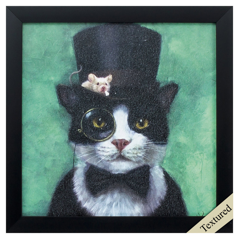 « Tuxedo Cat »-reproduction de photo encadrée