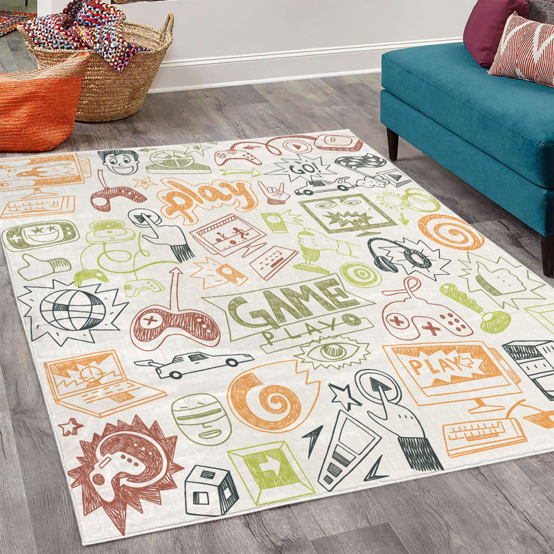 Tapis décoratif Mendelsohn, Rectangle 4 pi x 5 pi 5 po