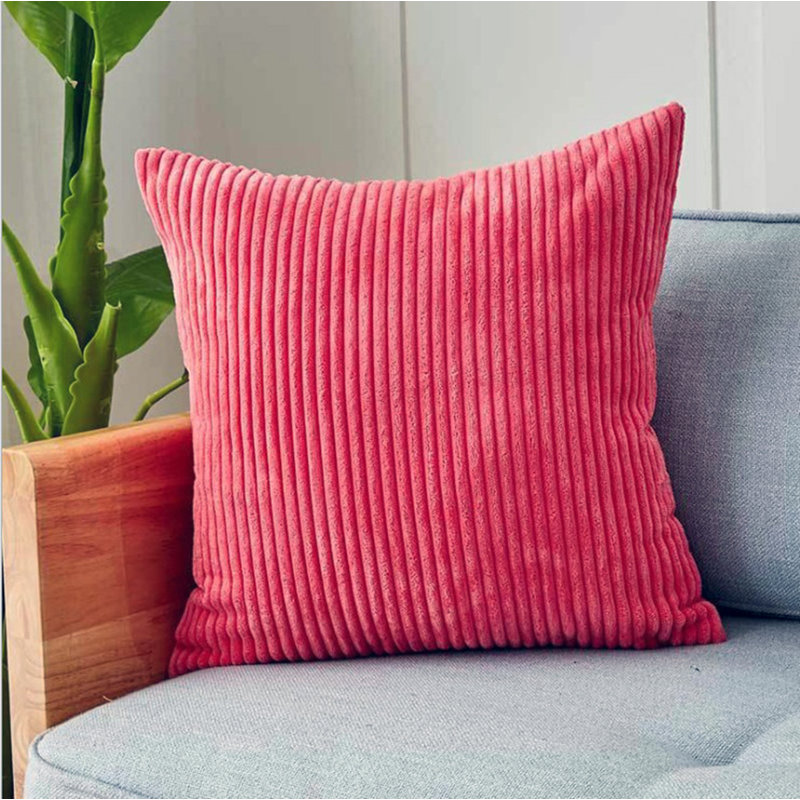 Set of 2 Throw Pillow Covers Only– 18"x18" Decorative Throw Pillow Covers, Pink