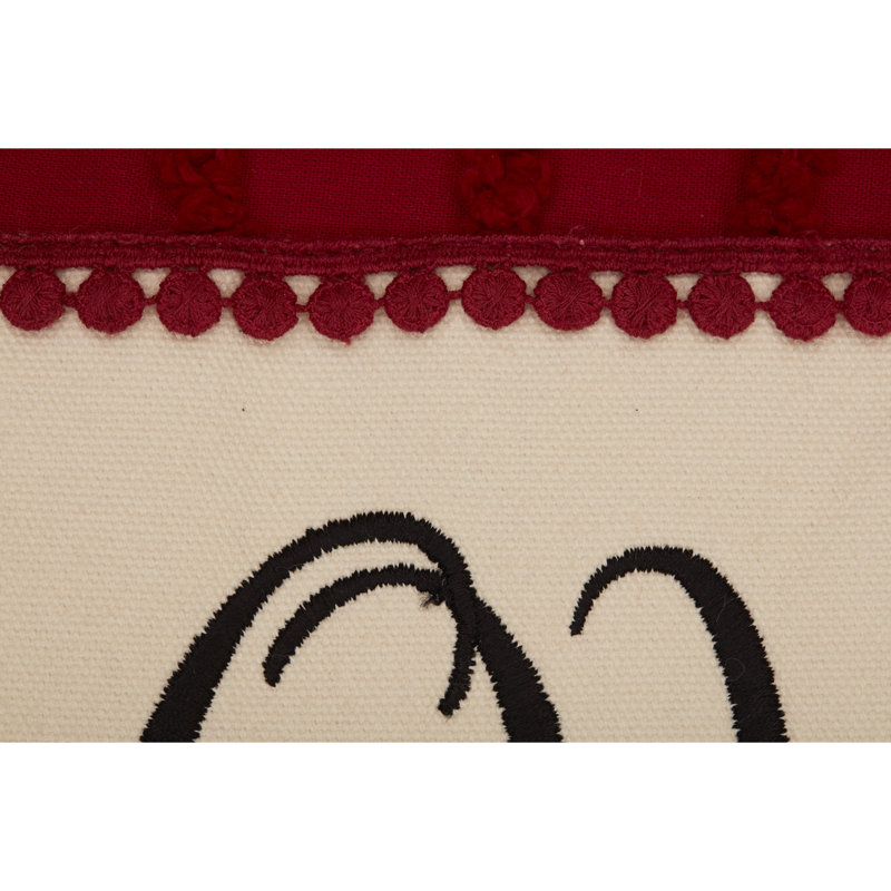 Mervela Ho Ho Ho Cotton Lumbar Pillow