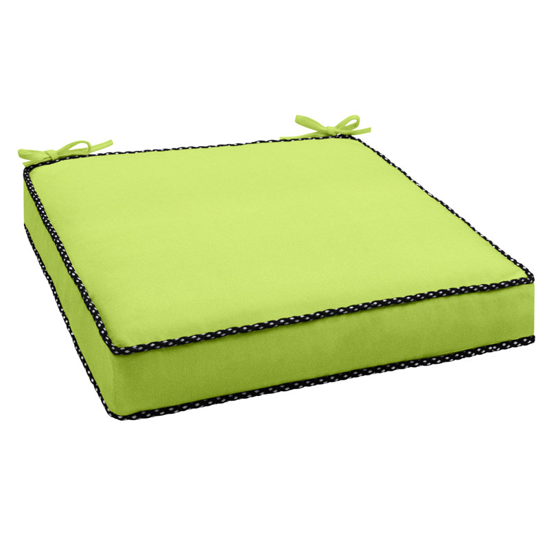 Sunbrella Outdoor 3'' Barstool Chair Pad, Canvas Macaw Sunbrella® Canvas, 20 W x 20 D