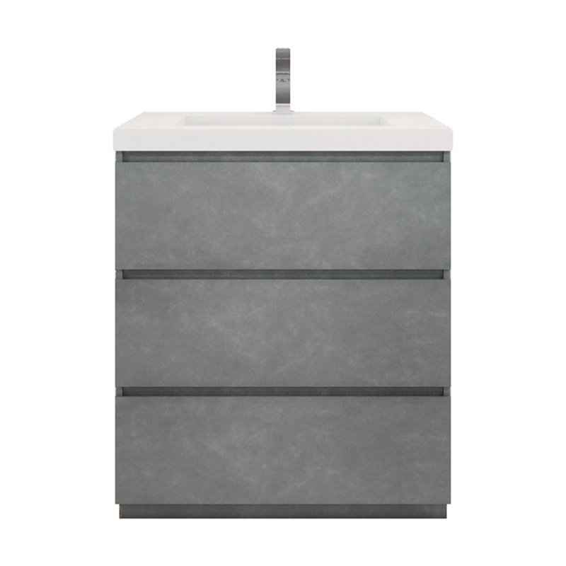 Ensemble de meuble-lavabo simple 30 po Lawncrest, Gris ciment