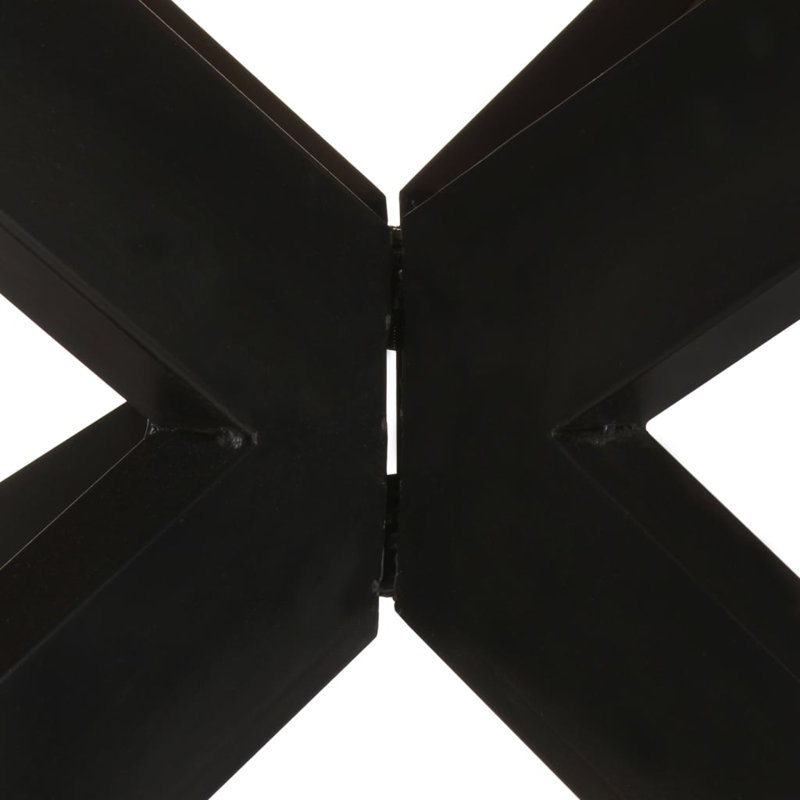 Dining Table Round Rough Mango Wood, Brown, 68.9" x 68.9" x 29.5"