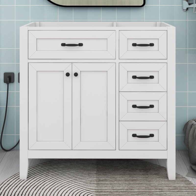 Meuble-lavabo de salle de bain 36 po sans lavabo Merax, Blanc