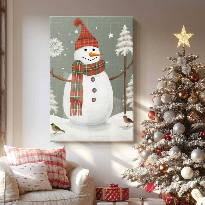 Toile tendue avec châssis vert Frostlit Hearth, H 36 po x l 24 po