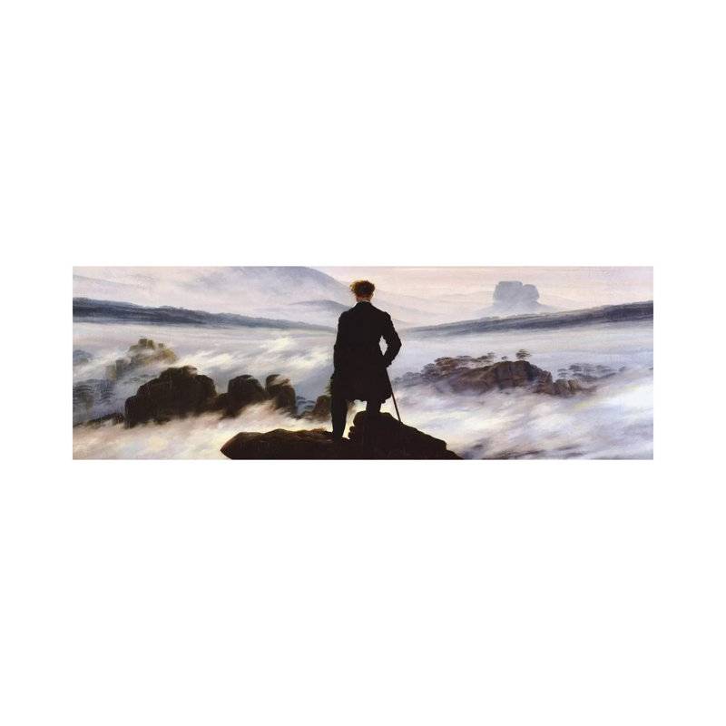 The Wanderer Above The Sea Of Fog by Caspar David Friedrich - Panoramic Painting on Canvas, No Frame