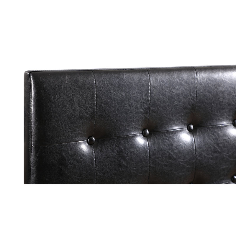 Versatile Black Adjustable Headboard, Black, Full