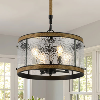 3-Light Framhouse Drum Chandelier