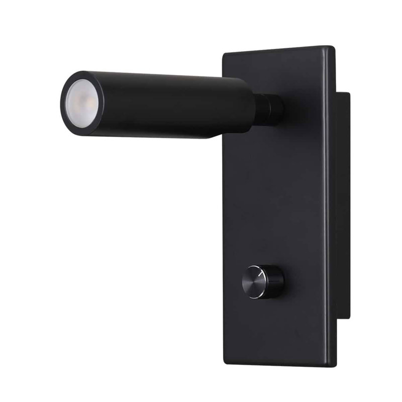 Aluminium LED Swing Arm Sconce, Matte Black