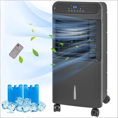 Portable Swamp Cooler 3 In 1 Ice Cooling Fan Evaporative Air Cooler with Remote Control for Bedroom Living Room Office Quiet Operation Energy Saving
