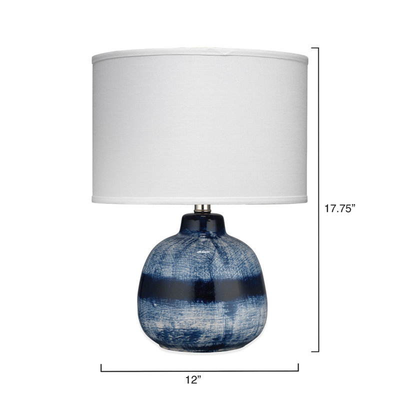 Table Lamp, 25" H x 15" W x 15" D, White