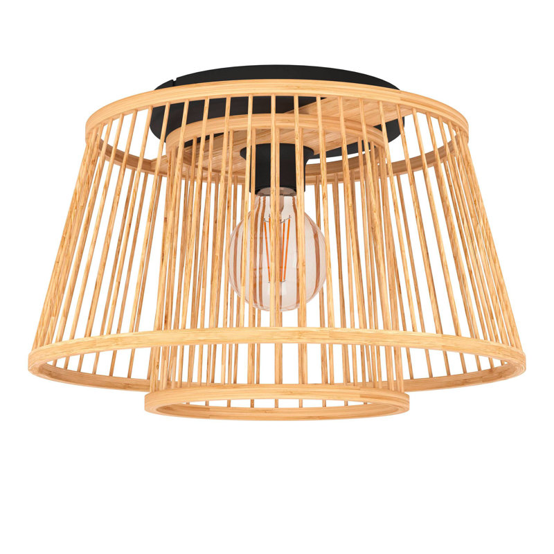 Nesconset Rattan Flush Mount