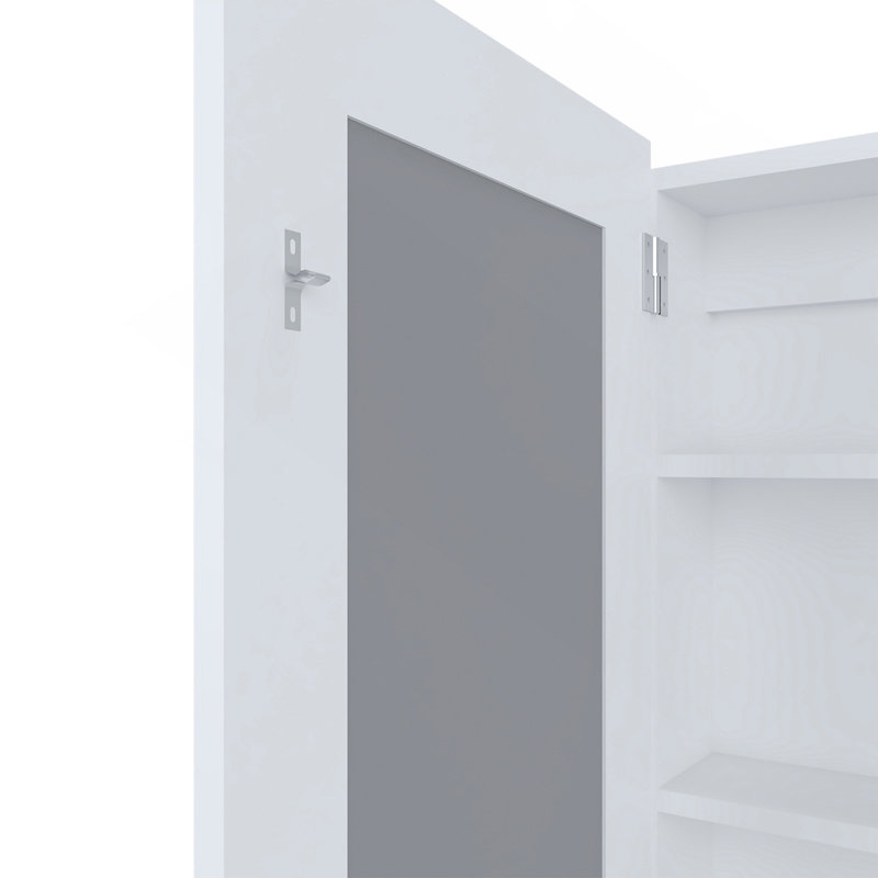 Pharmacie avec miroir inclus Parks, blanc, Blanc