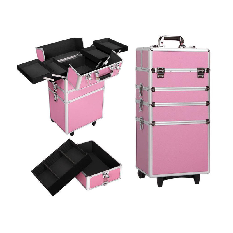 Organisateur de maquillage Rachelle 4-en-1, Rose