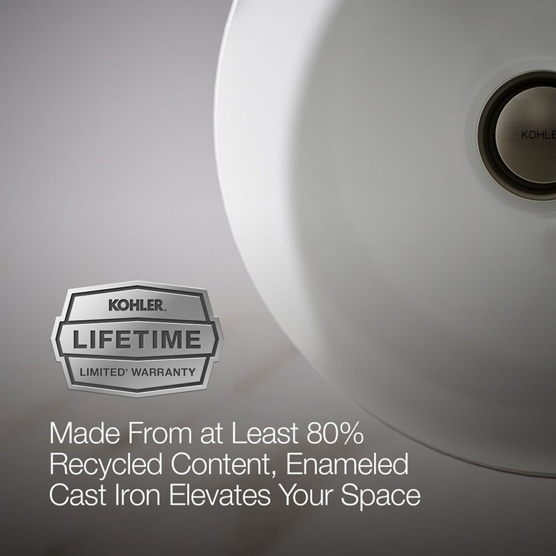 Kohler Iron Plains Round Drop-In/Under-Mount Bathroom Sink