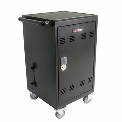 38.3'' H x 20.8'' W 1 Laptop/Tablet Storage Cart with Wheels