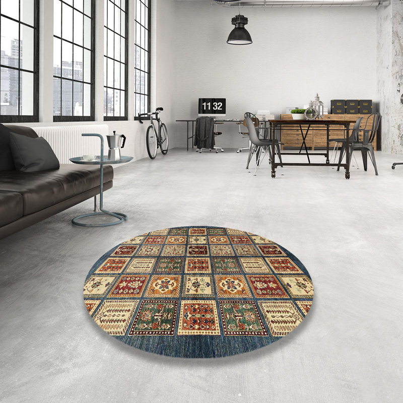 Abstract Indoor Rug, Round 5'