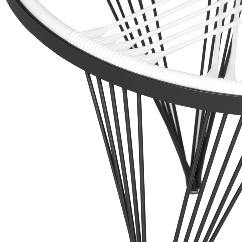 Fauteuil Papasan de 36 po de largeur, White / Black