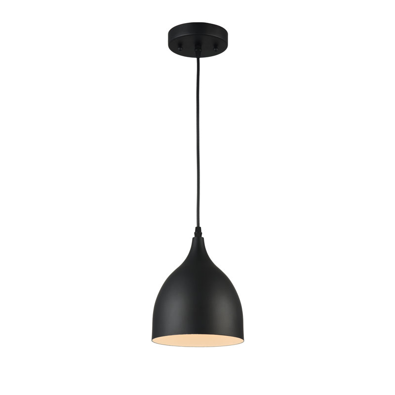 Ninnette - Light Pendant, 7.5" H x 6.75" W x 6.75" D, Matte Black