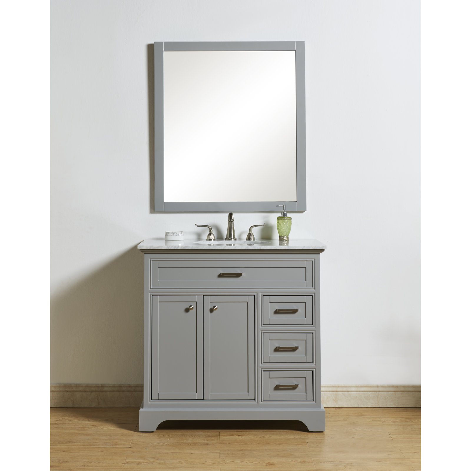 Hermes 36'' Single Bathroom Vanity, Light Gray