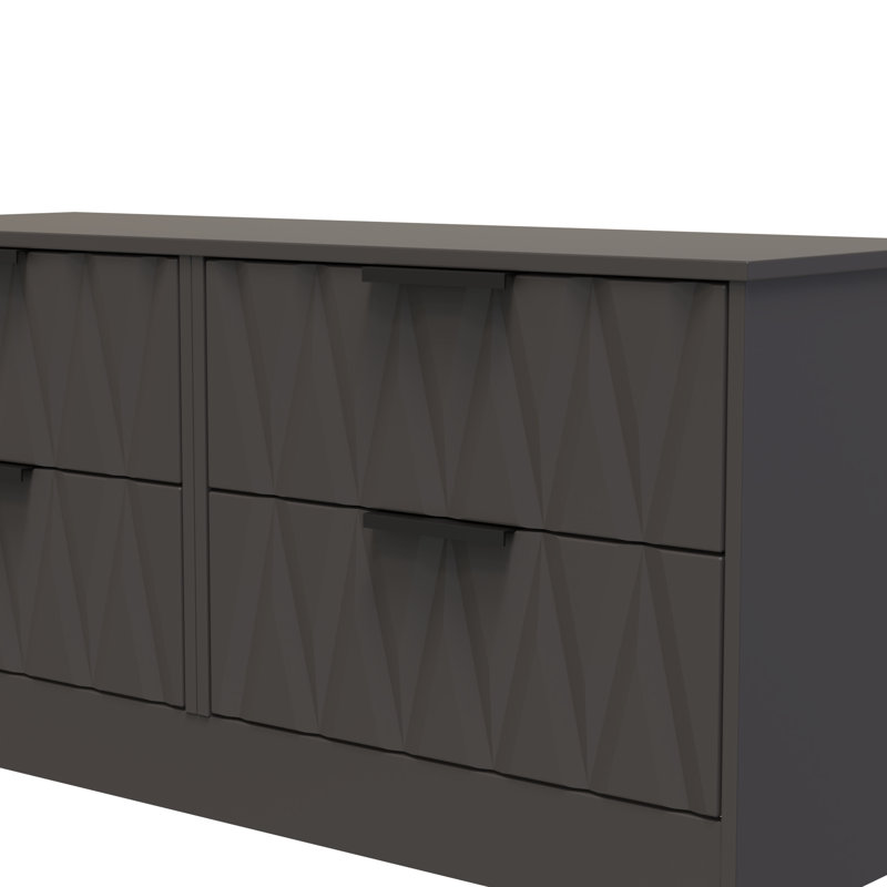 Besmir 4 Drawer Bed Box (Ready Assembled), Graphite