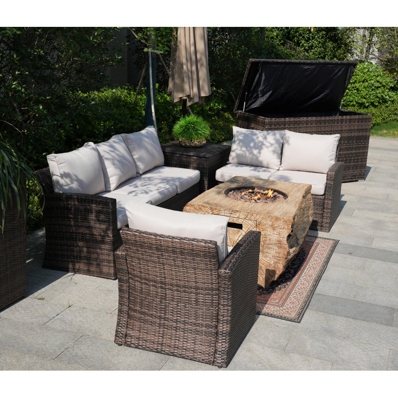 - Person Patio Conversation Set with Cushions