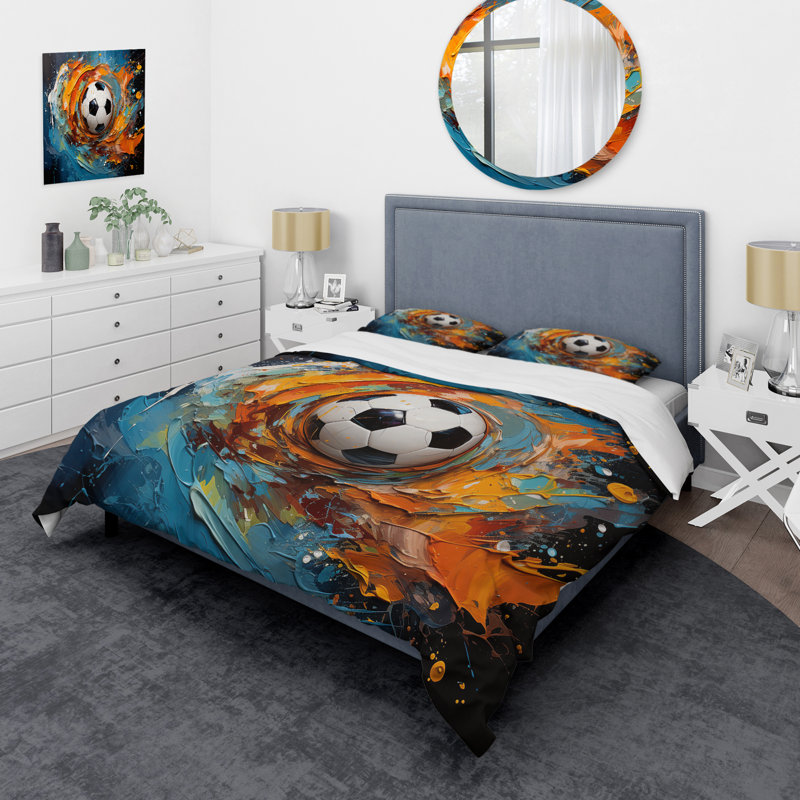 Ensemble de housse de couette Soccer Ball Kaleidoscope I BeddingMicrofiber / Polyester